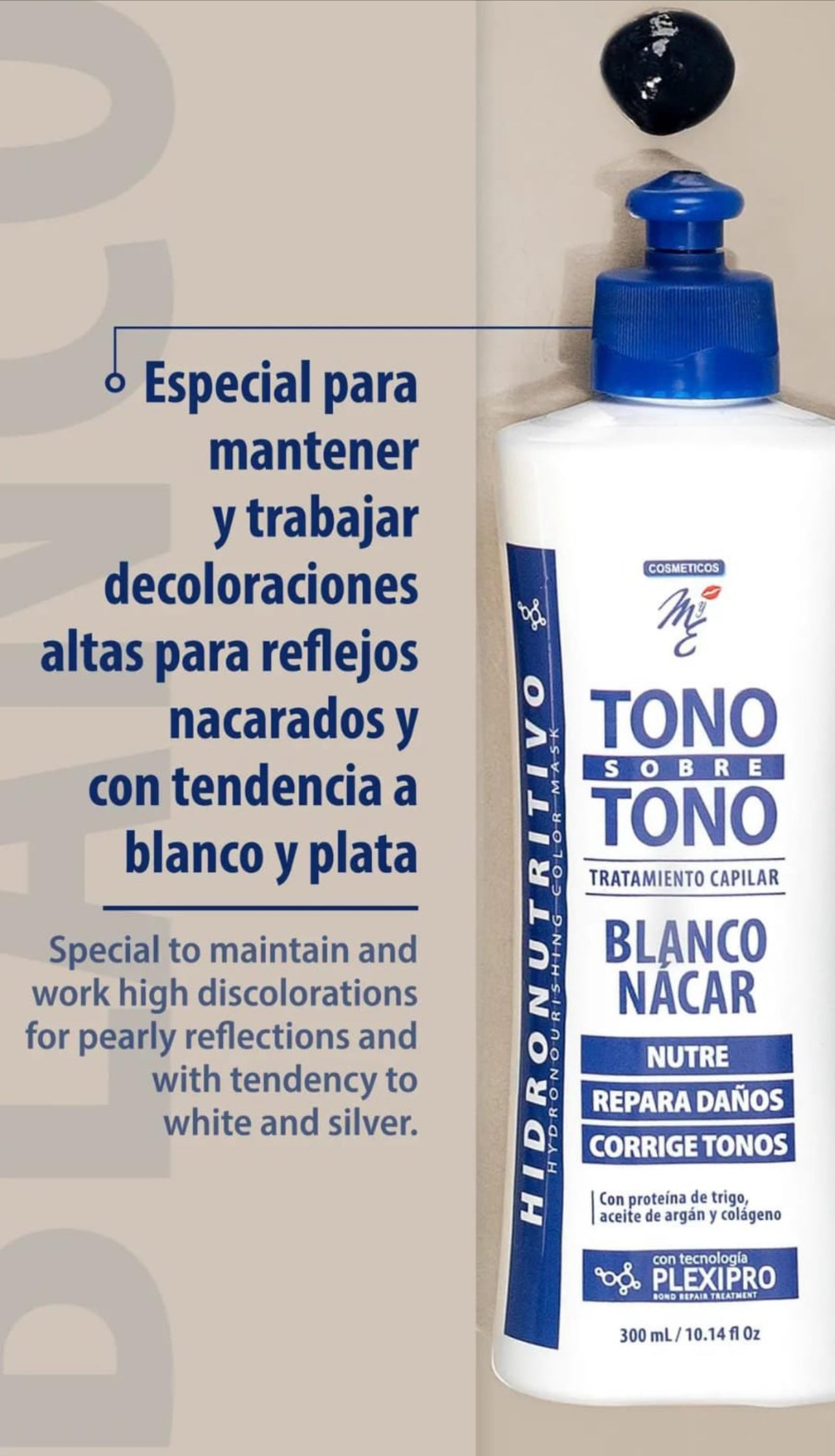 Tono sobre tono blanco nácar