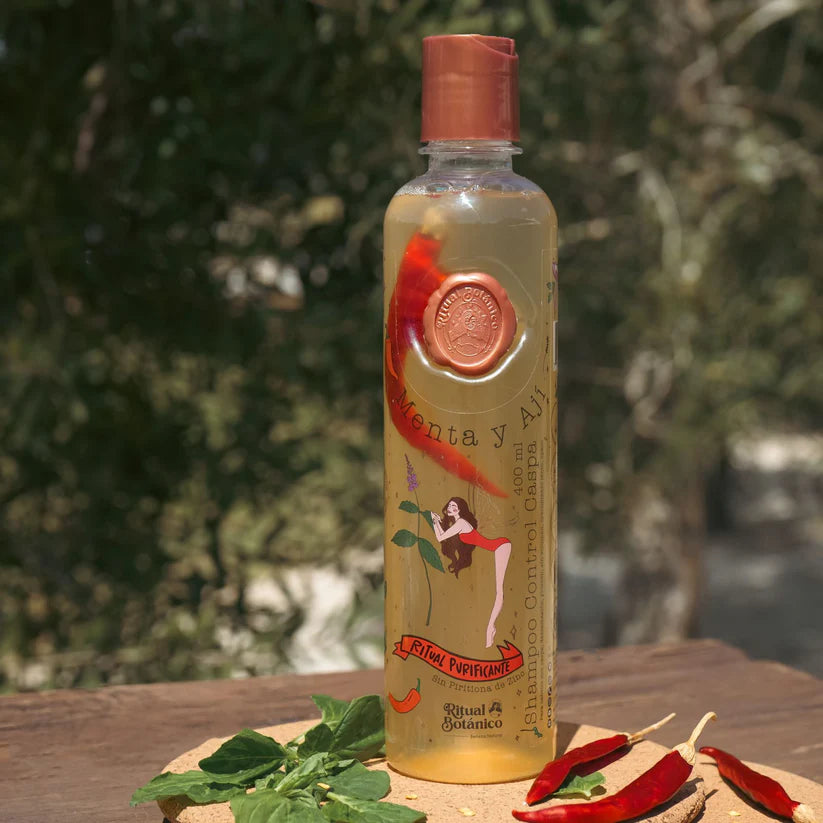 Shampoo control caspa con menta y ají ritual botánico 400ml