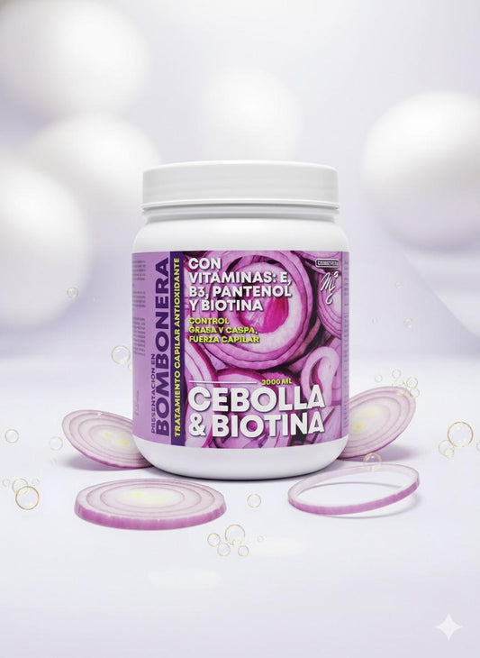 Mye tratamiento capilar con cebolla morada y biótina en bombonera 2000g